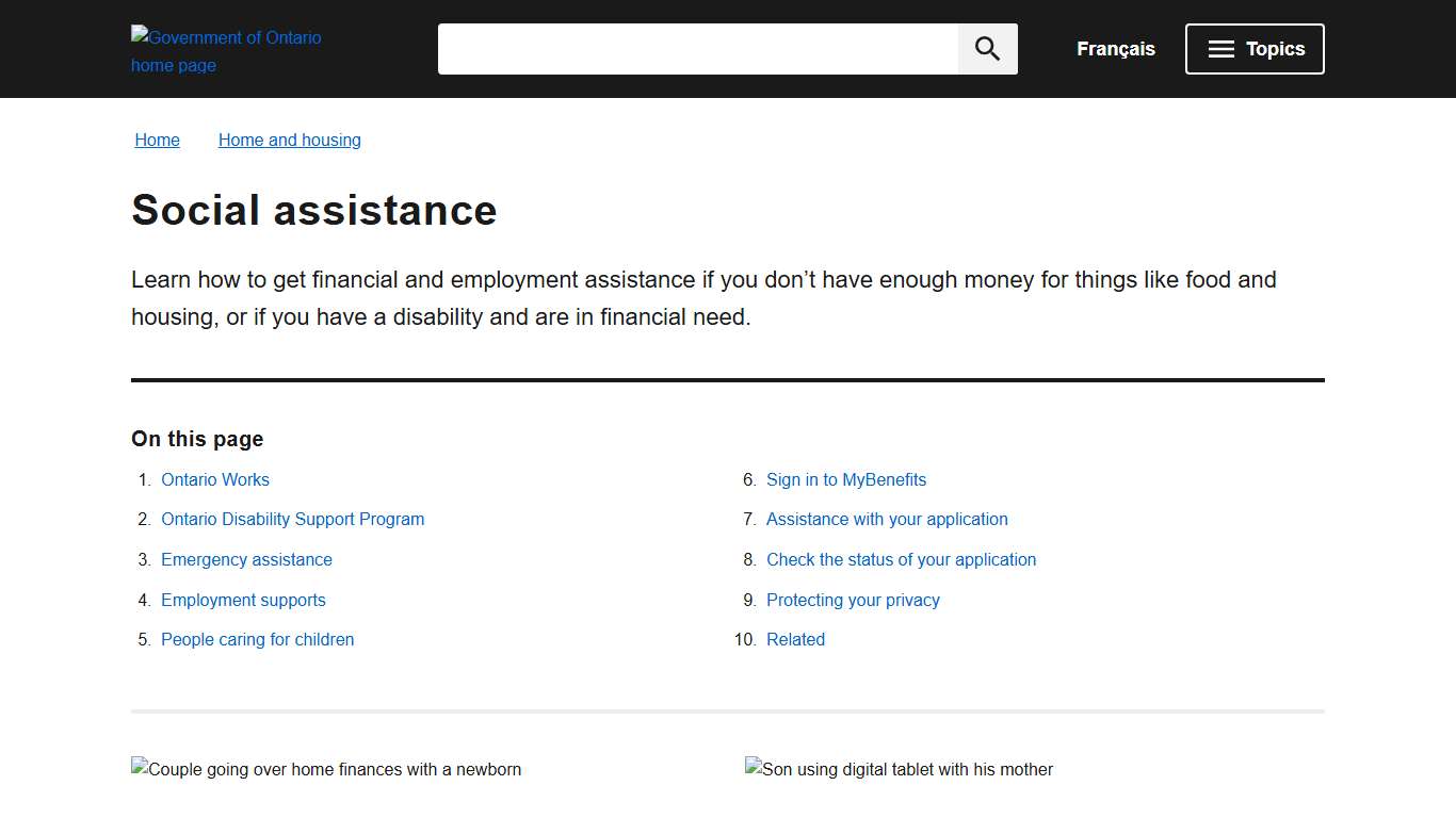 Social assistance ontario.ca